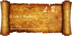 Liebl Rudolf névjegykártya